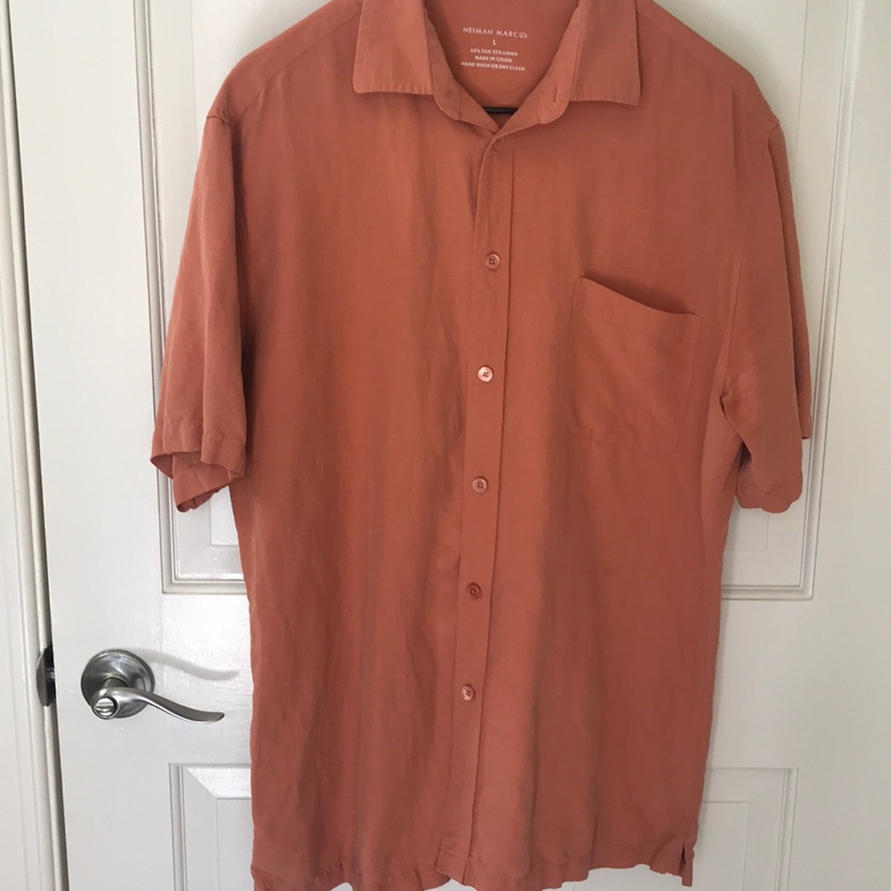 Neiman Marcus burnt orange silk